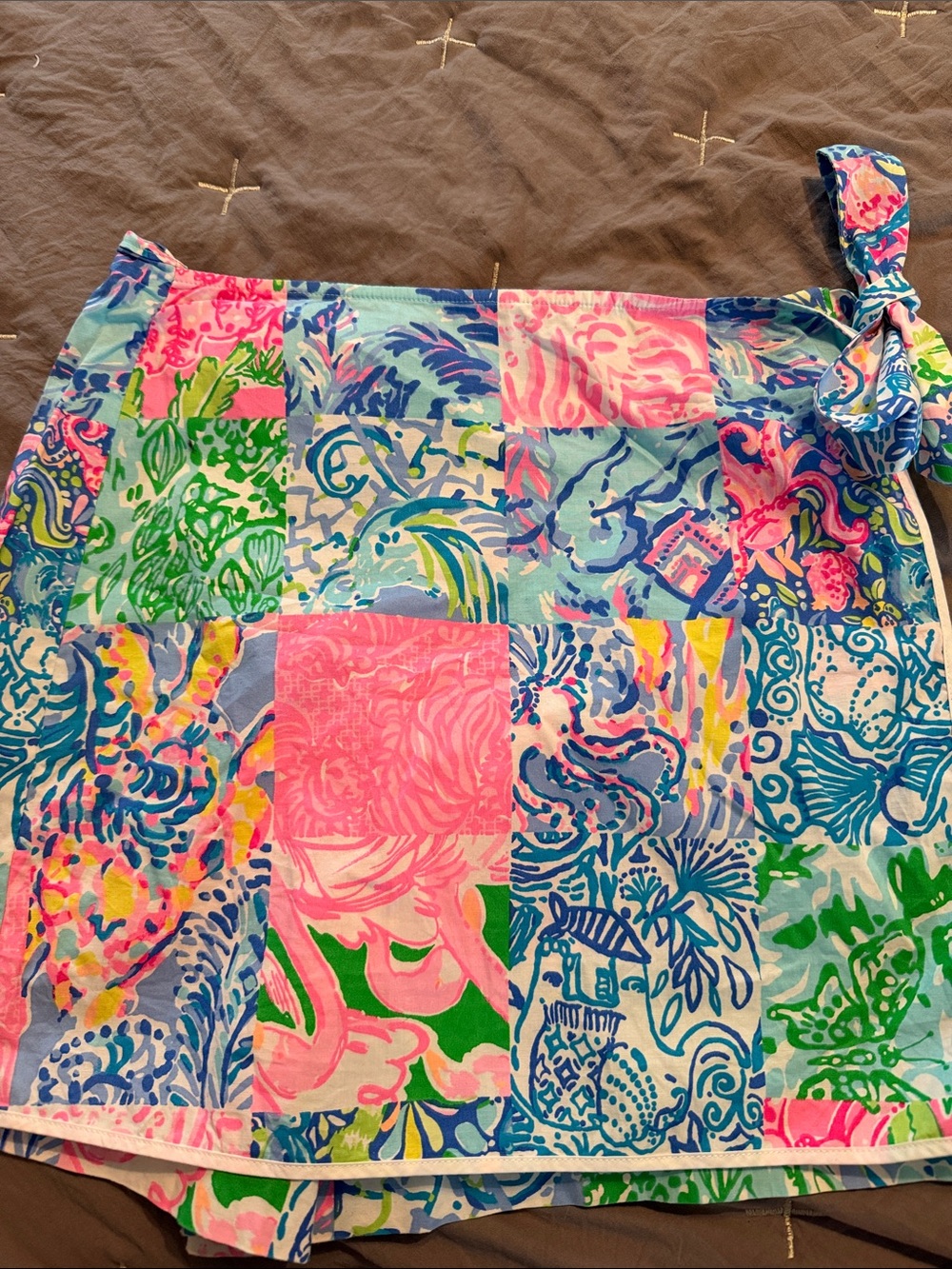 Lilly Pulitzer Multicolor Patchwork Print Skort